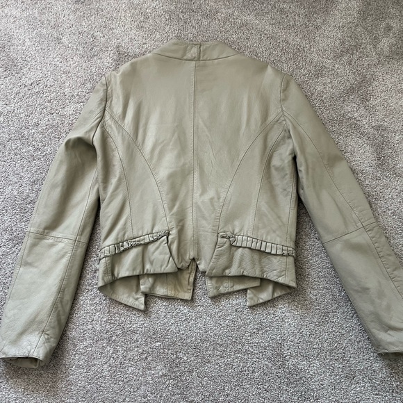 Zara Brand New Genuine Soft Leather Biker Jacket, Size Small - Picture 3 of 5